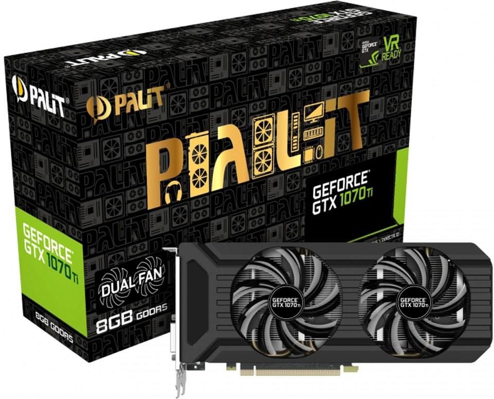 Видеокарта Palit GeFoce GTX 1070 Dual 8GB GDDR5 (NE51070015P2-1043D) б/у